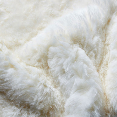 Icelandic Shorn Sheepskin Large Throw / Floor Rug - Natural White