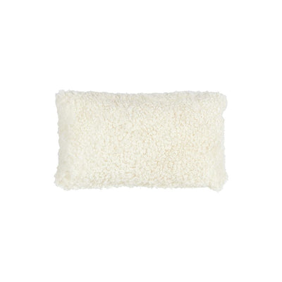 Australian Shearling Sheepskin Cushions Lumbar in 2 sizes - Natural White