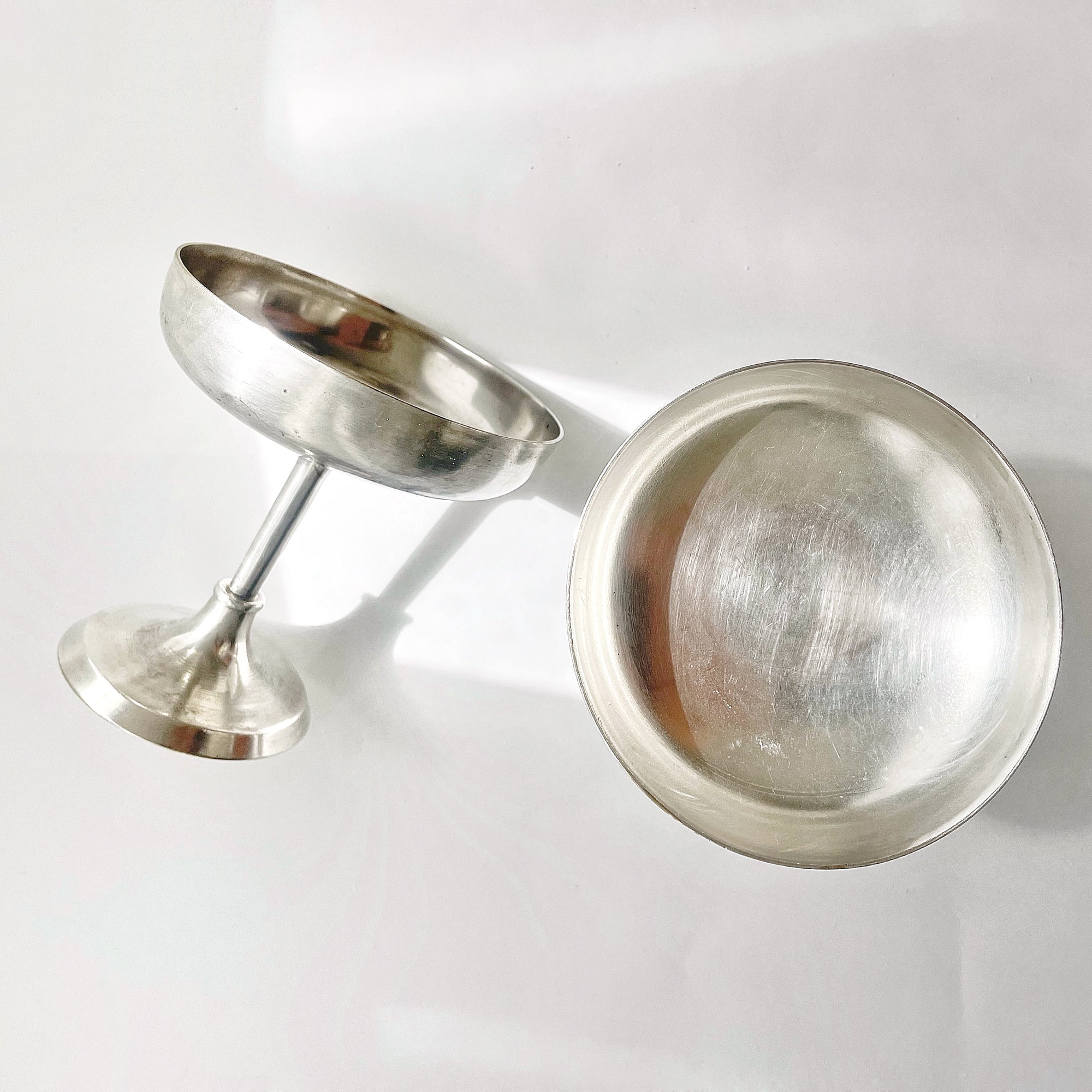 Silver Plated Champagne Coupes ***HIRE ONLY***