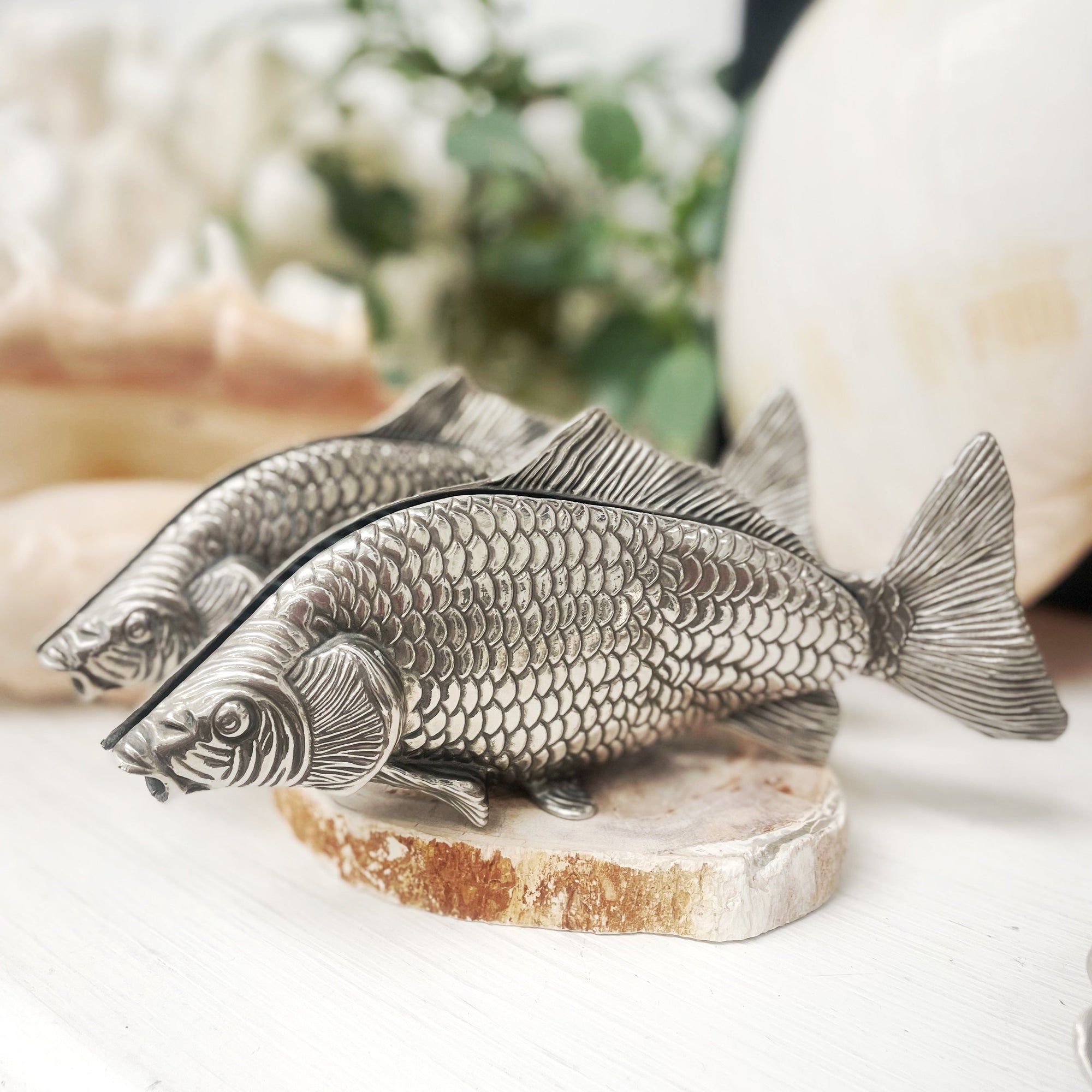 Vintage Silverware - Koi Fish Letter/Napkin Holders