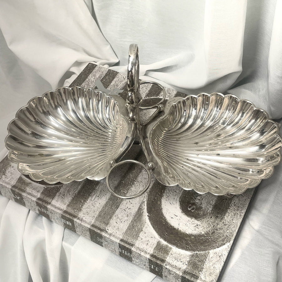 Vintage Silverware - Twin Shell Handled Serving Platter