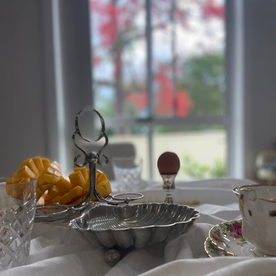 Vintage Silverware - Twin Shell Handled Serving Platter
