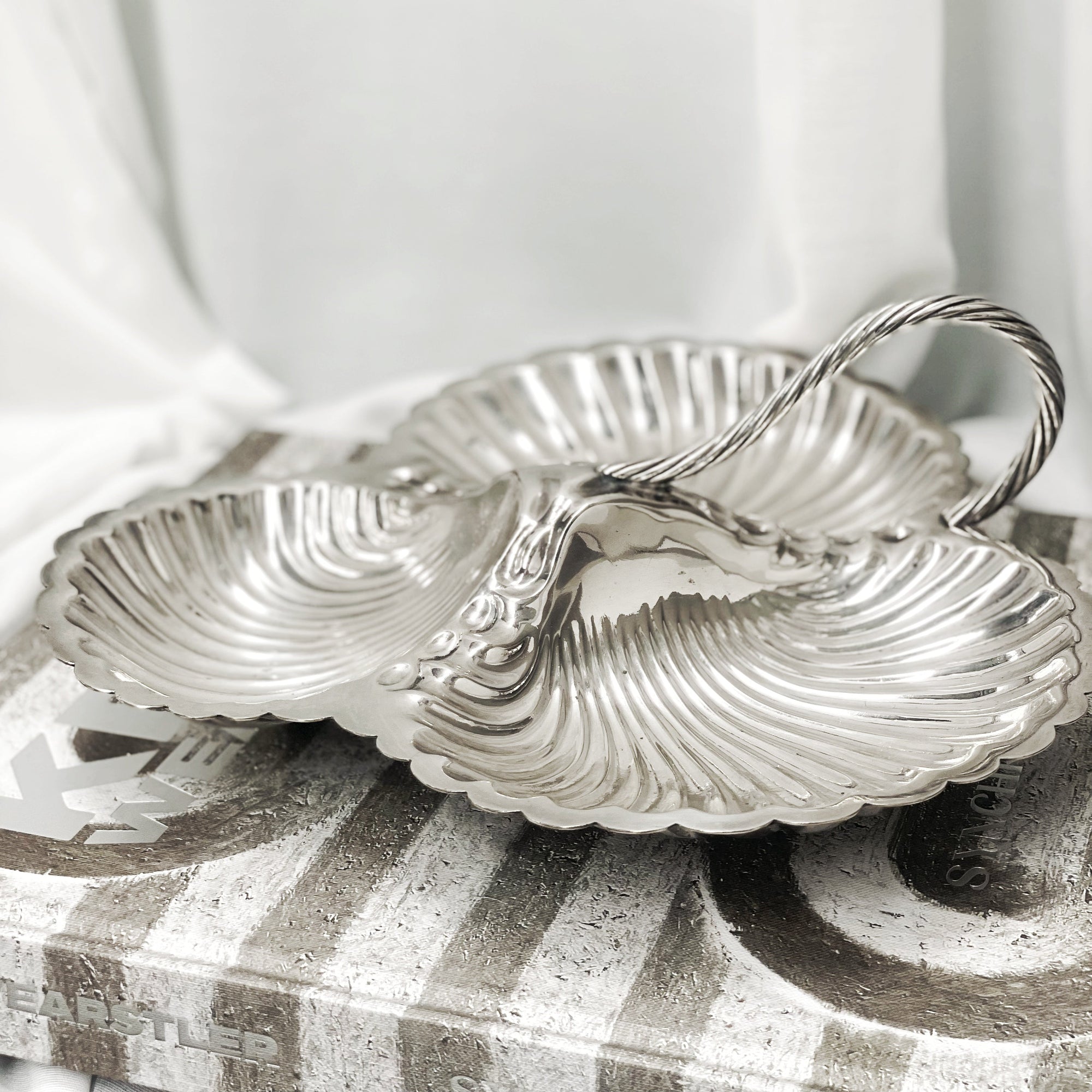 Vintage Silverware - Triple Shell Handled Serving Platter