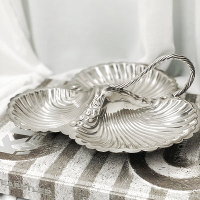 Vintage Silverware - Triple Shell Handled Serving Platter