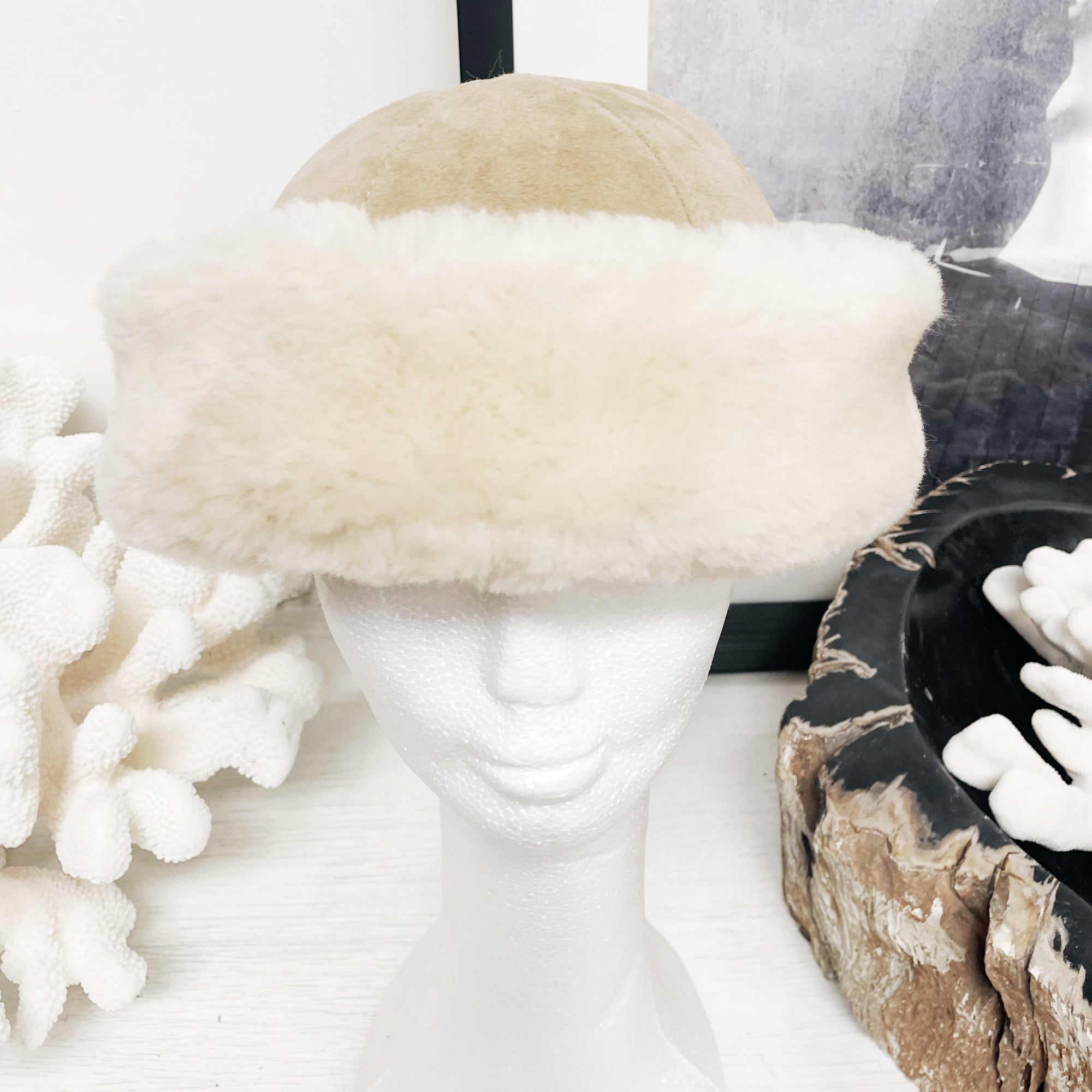 Sheepskin Shearling Beanie Hat