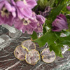 Gold Trim Fine Polished Amethyst Coasters - Set 2