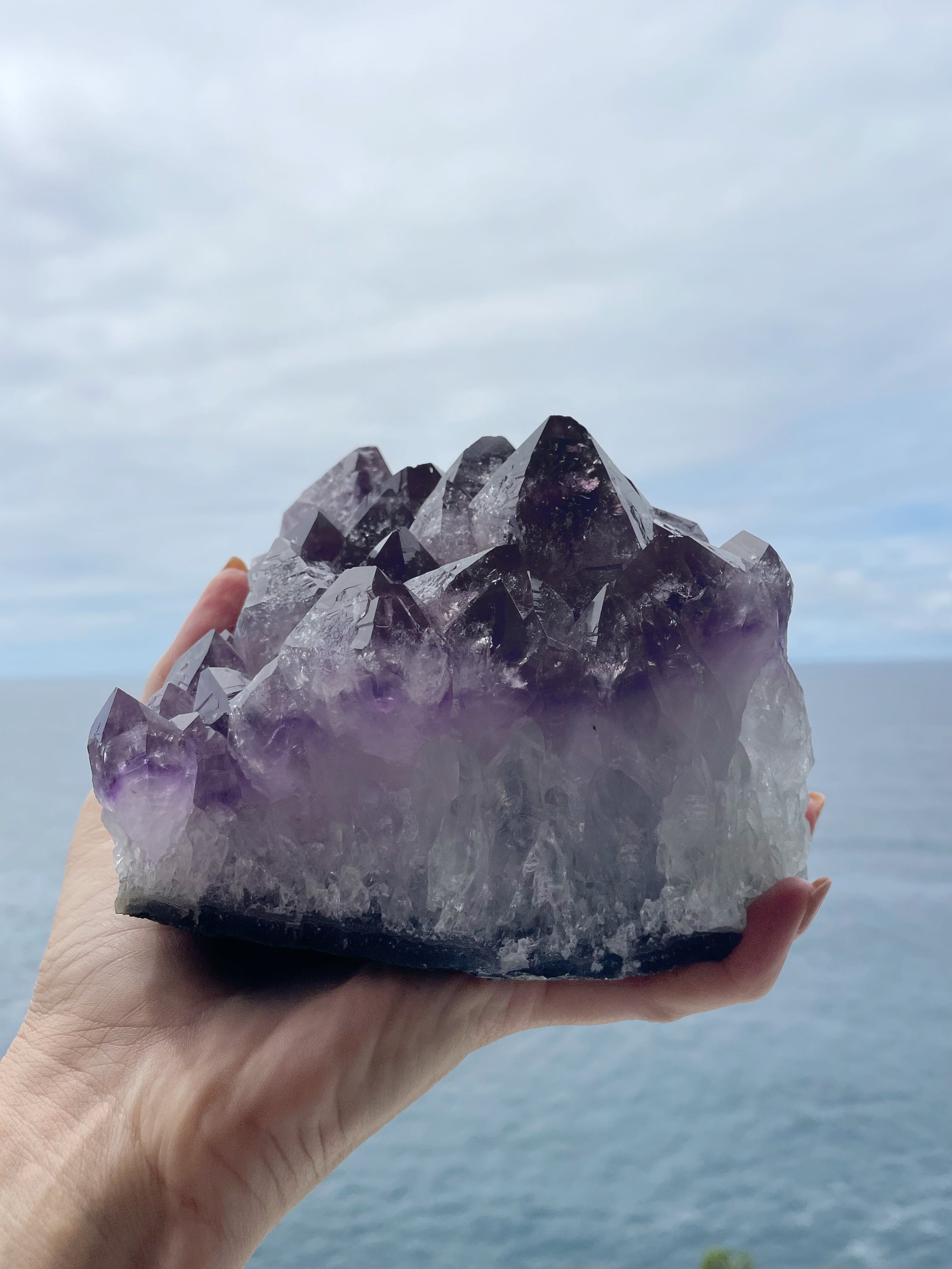 Large Thickly Pointed Amethyst Cluster