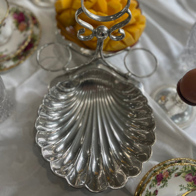 Vintage Silverware - Twin Shell Handled Serving Platter