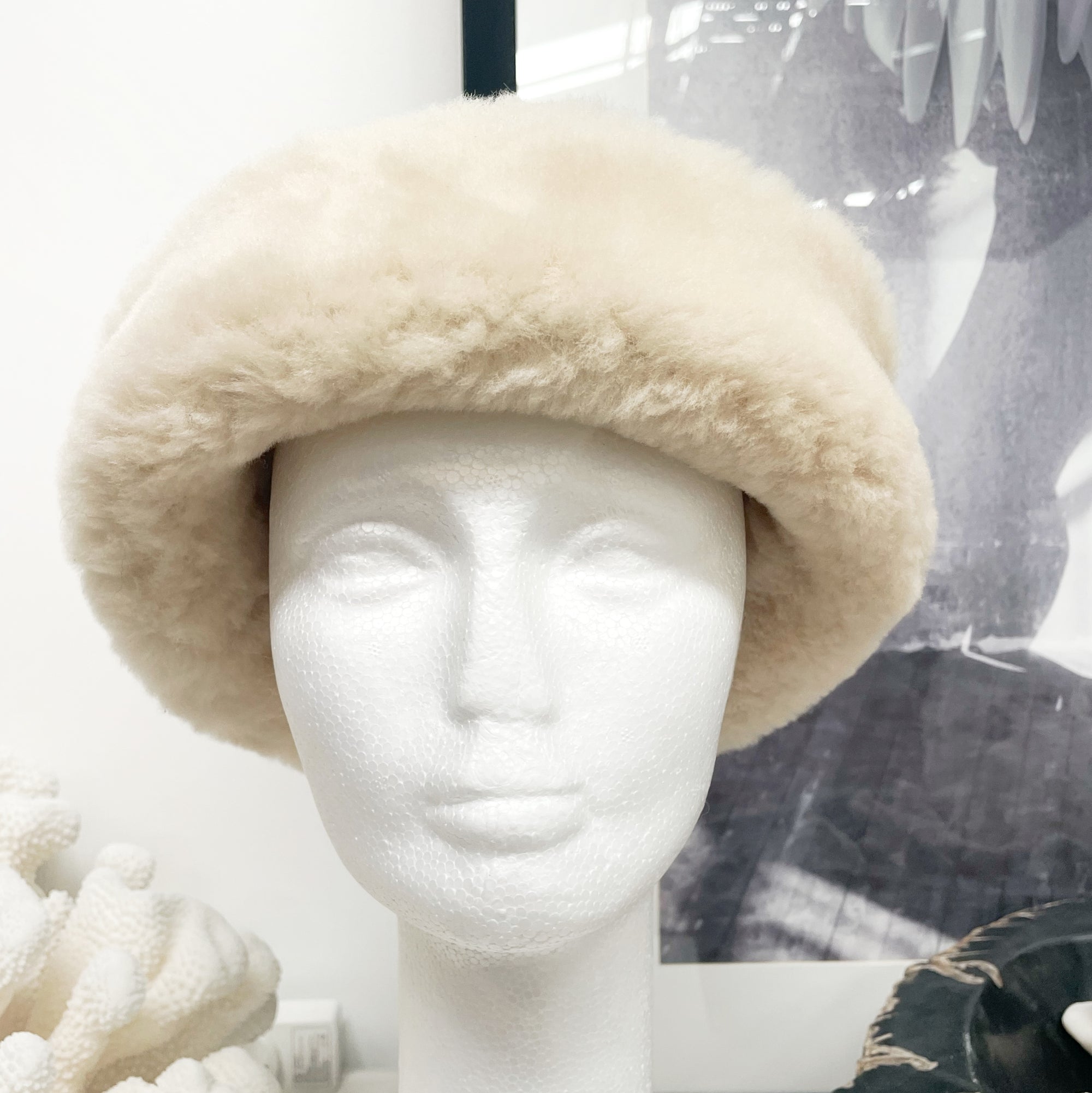 Sheepskin Shearling Beanie Hat