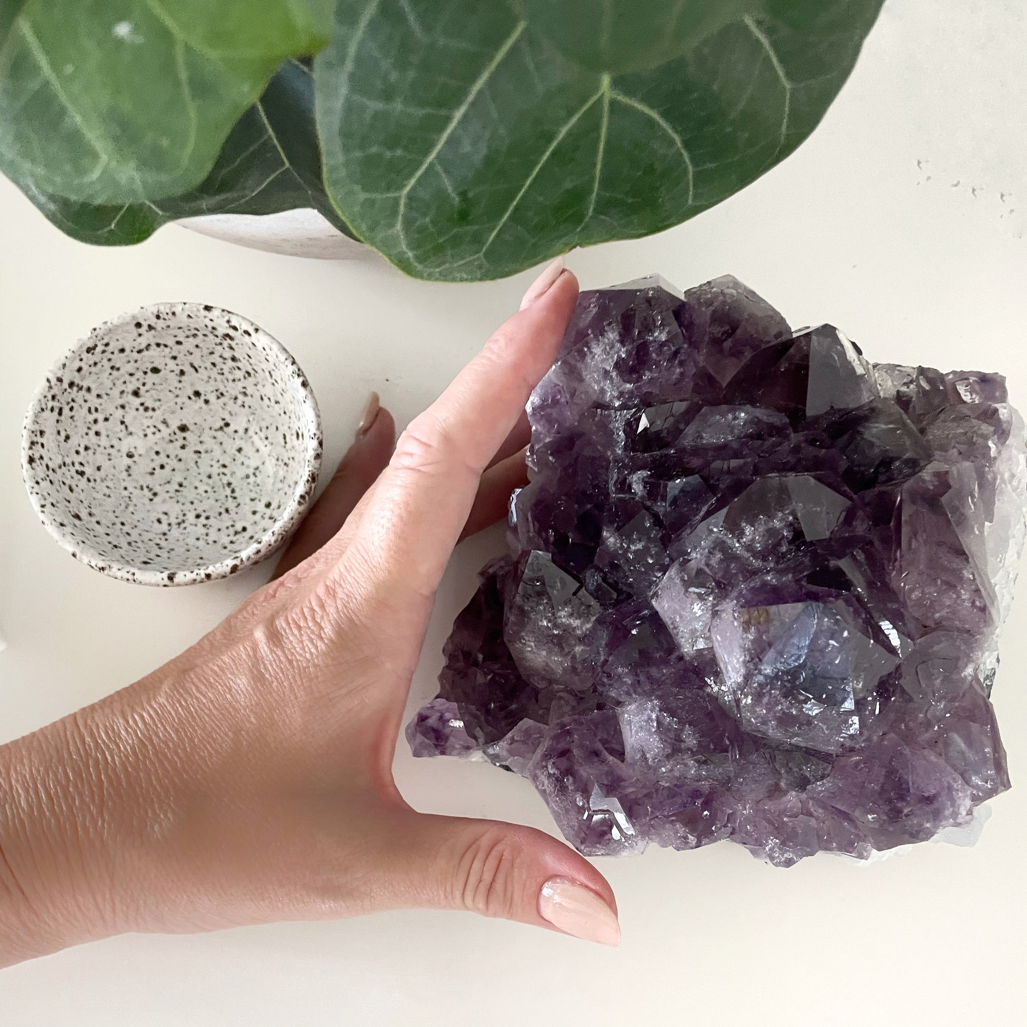 Large Thickly Pointed Amethyst Cluster