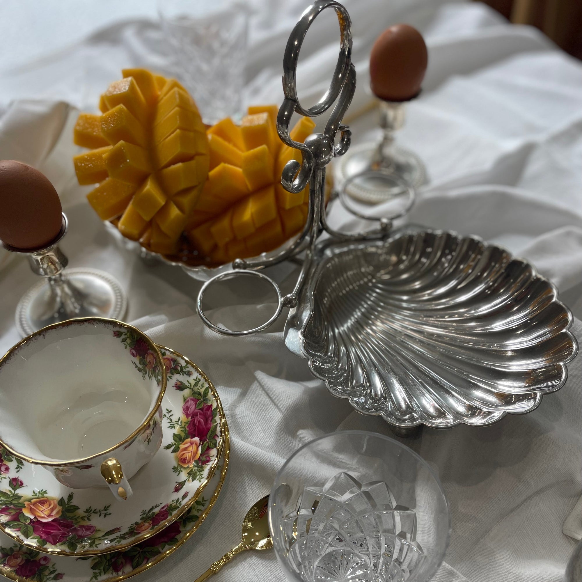 Vintage Silverware - Twin Shell Handled Serving Platter