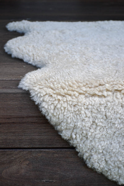 Shorn Wool Curly Shearling Sheepskin - Soft Sand