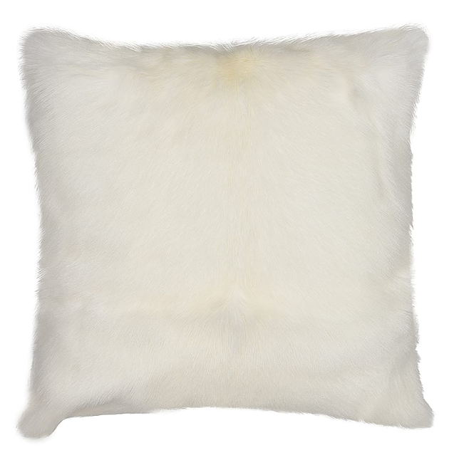 Himalayan Short Hair Goat Cushion Large - Natural White