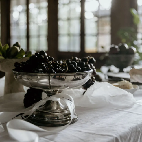 Silver Plated Footed Serving Bowls 24 CM D ***HIRE ONLY***