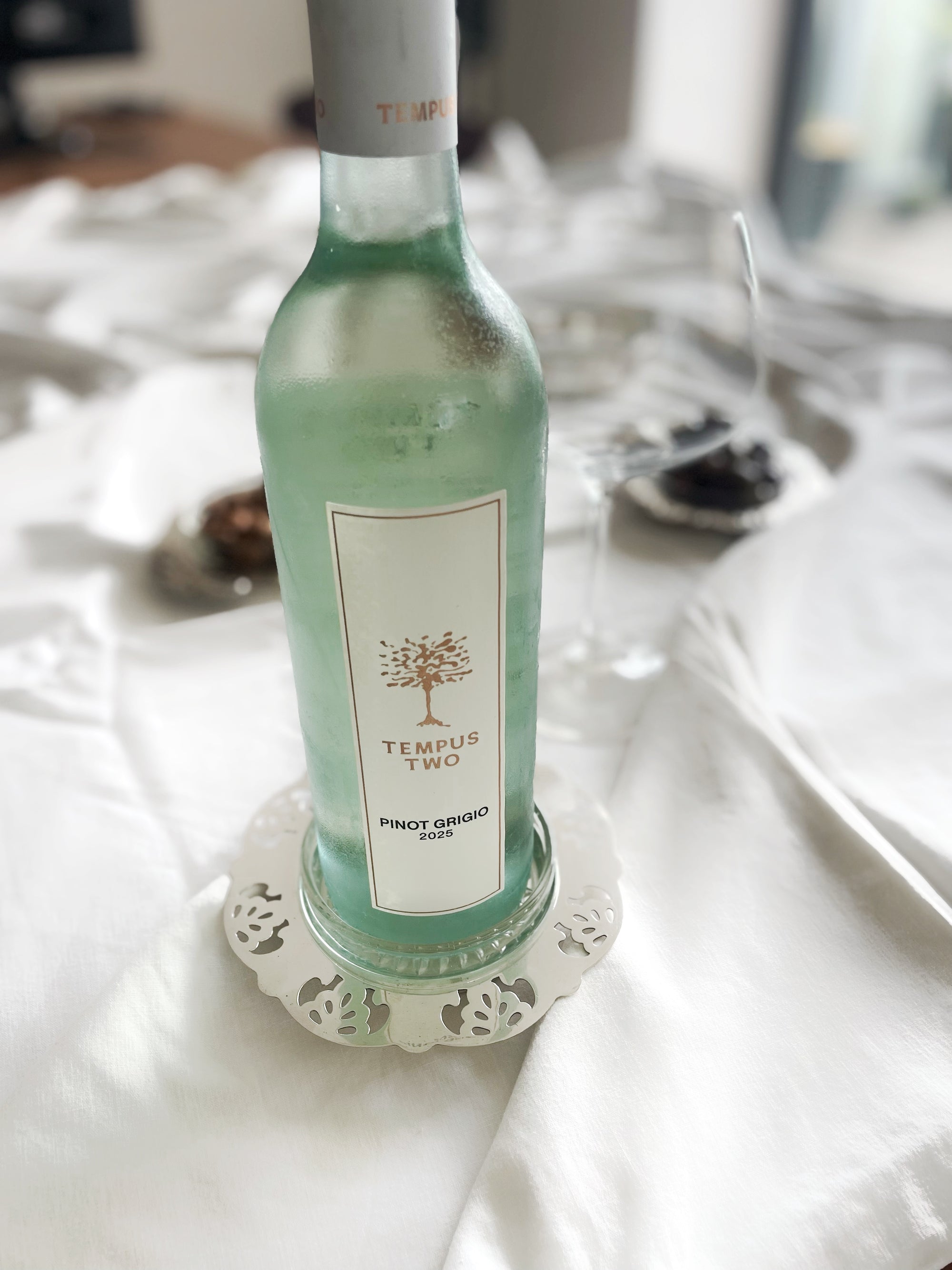 Vintage silver-plated dish with glass insert 14 CM