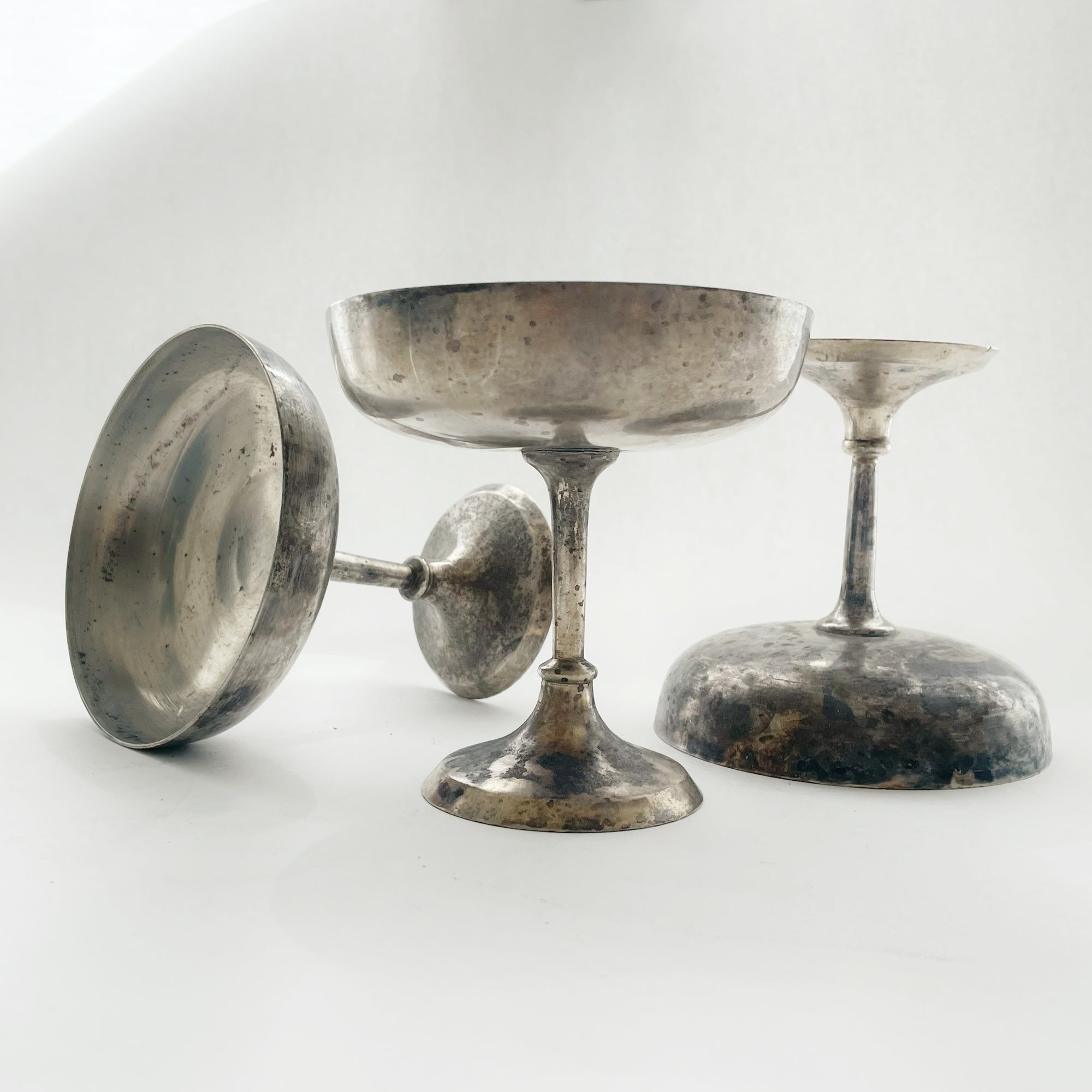 Silver Plated Champagne Coupes ***HIRE ONLY***