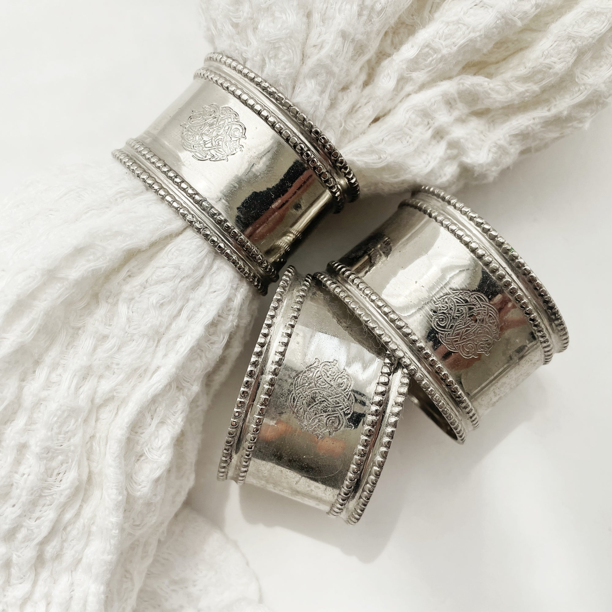 Silver Plated Napkin Rings 5 CM ***HIRE ONLY***