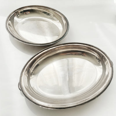 Silver Plated Trays Oval 24 CM L ***HIRE ONLY***