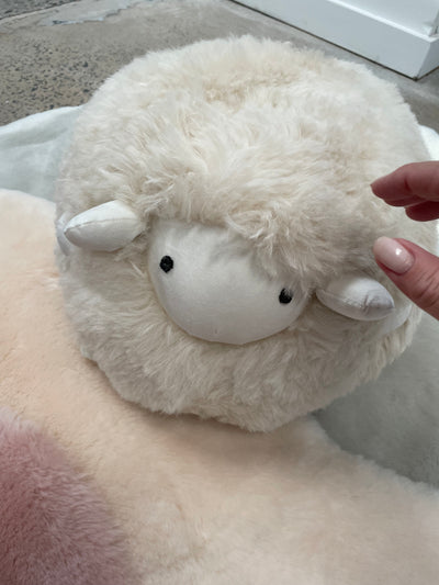 Sheepskin Soft Cushion Footstool Sheep Toy