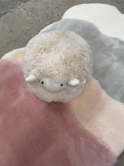 Sheepskin Soft Cushion Footstool Sheep Toy