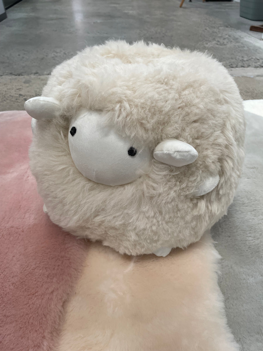 Sheepskin Soft Cushion Footstool Sheep Toy