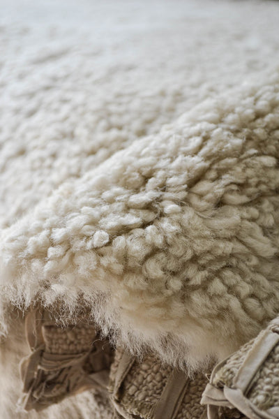 Shorn Wool Curly Shearling Sheepskin - Soft Sand