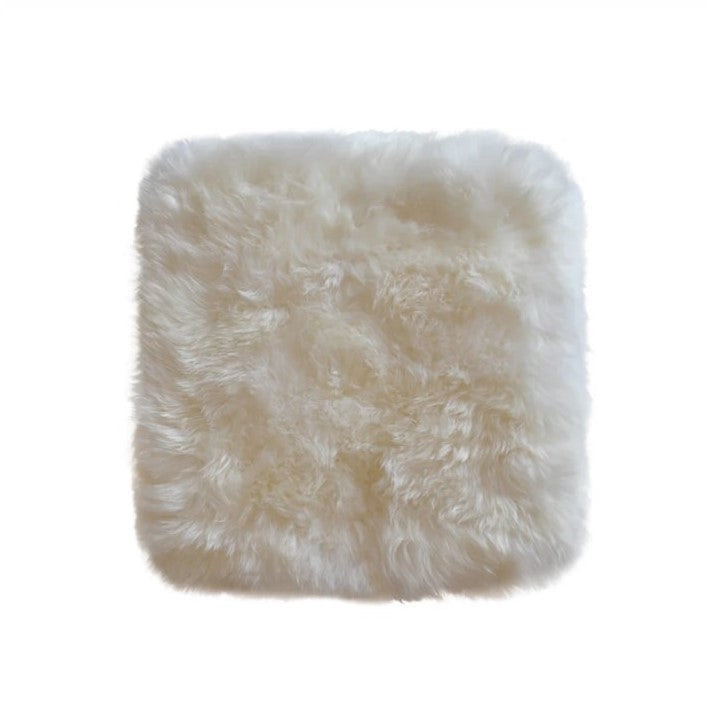 Long Wool Merino Sheepskin Cushion Cover - Ivory