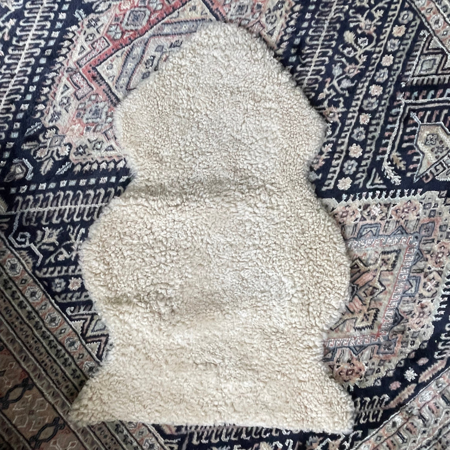 Shorn Curly Bone Sheepskin