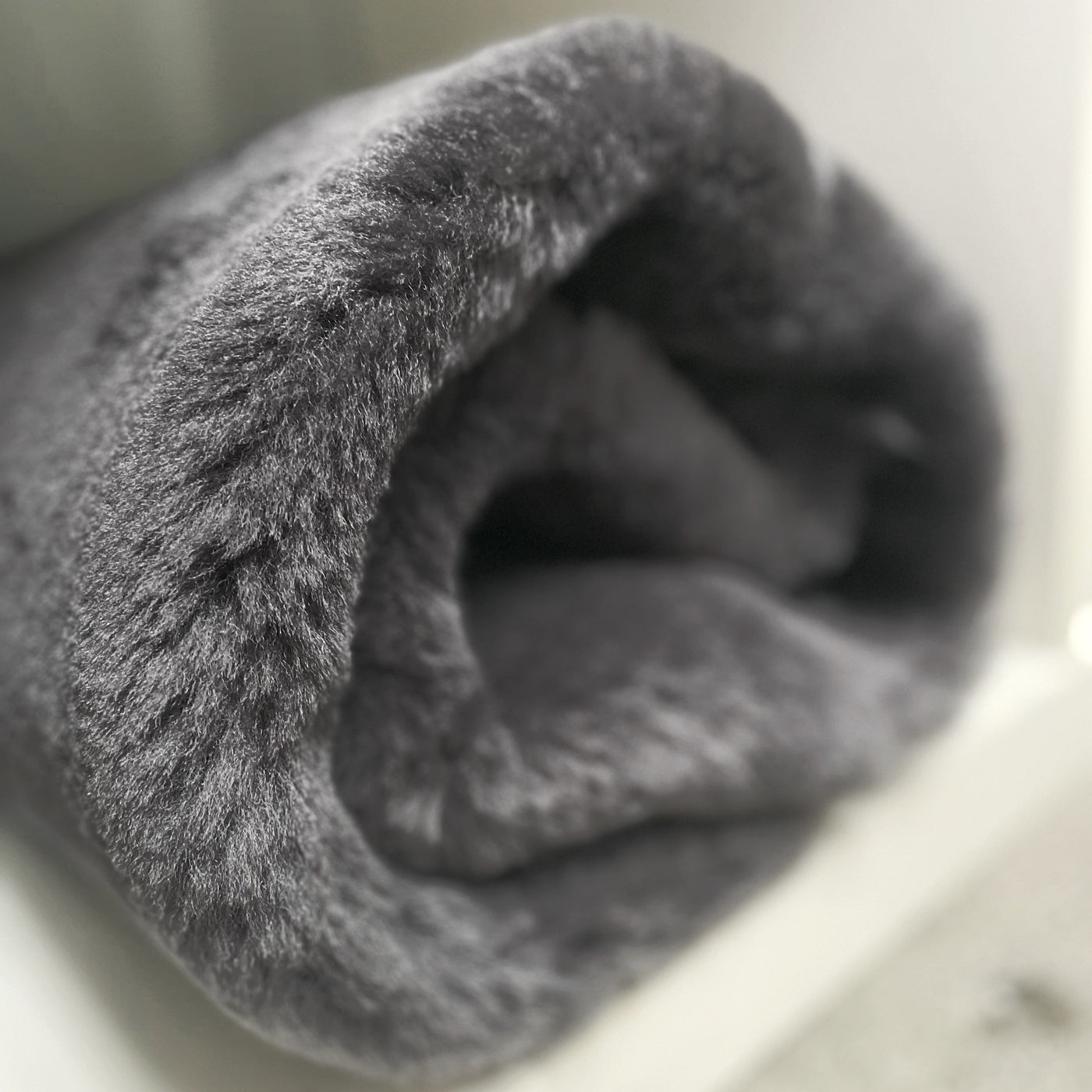 Genuine Australian Single Face Shorn Sheepskin Throw Liner - Steel Grey
