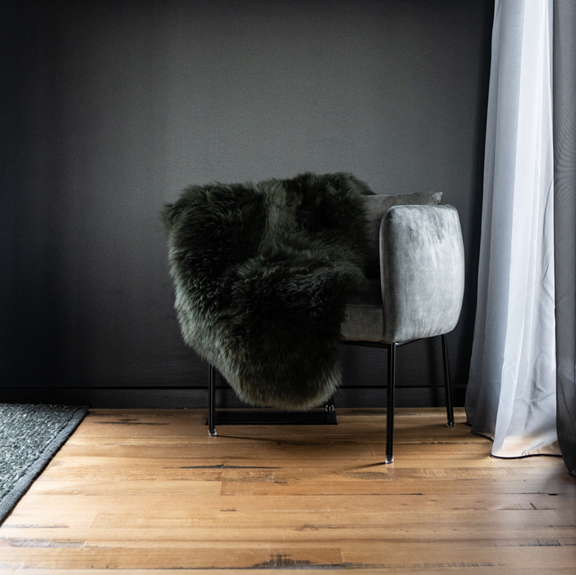 Genuine Australian Merino Sheepskin - Moss Green