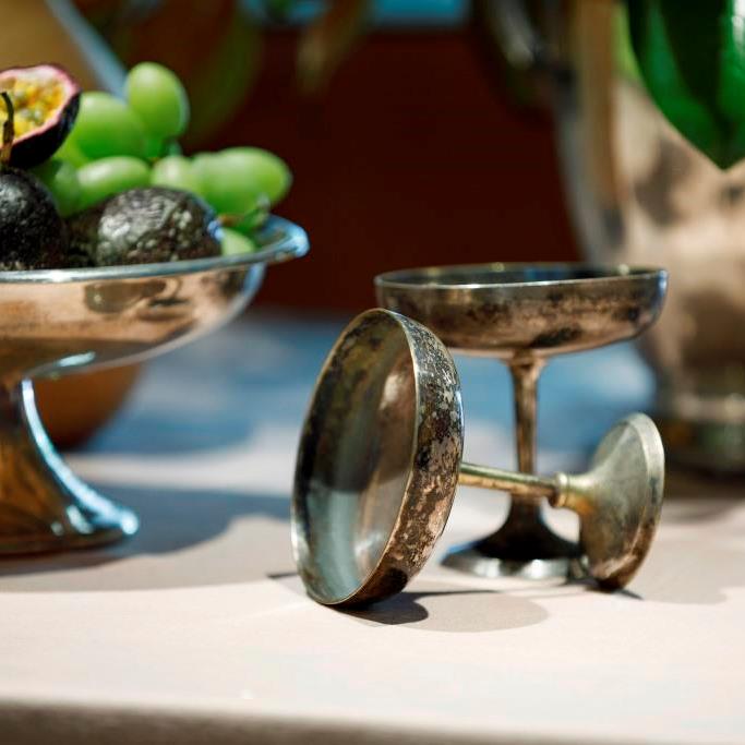 Silver Plated Champagne Coupes ***HIRE ONLY***