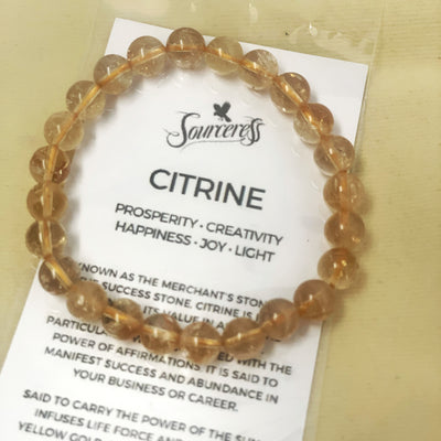 Crystal Precious Stone Bracelet - Citrine