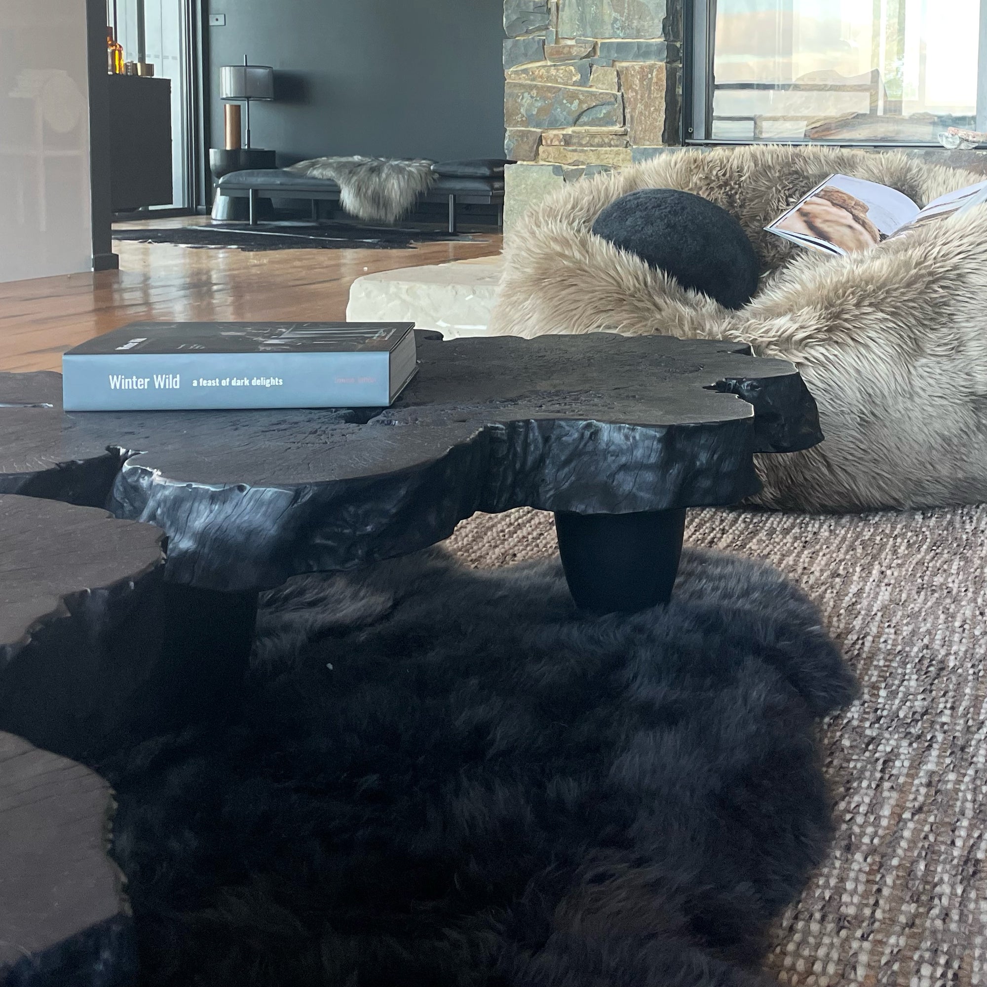 Genuine Australian Merino Sheepskin Floor Area Rug - Raven Black