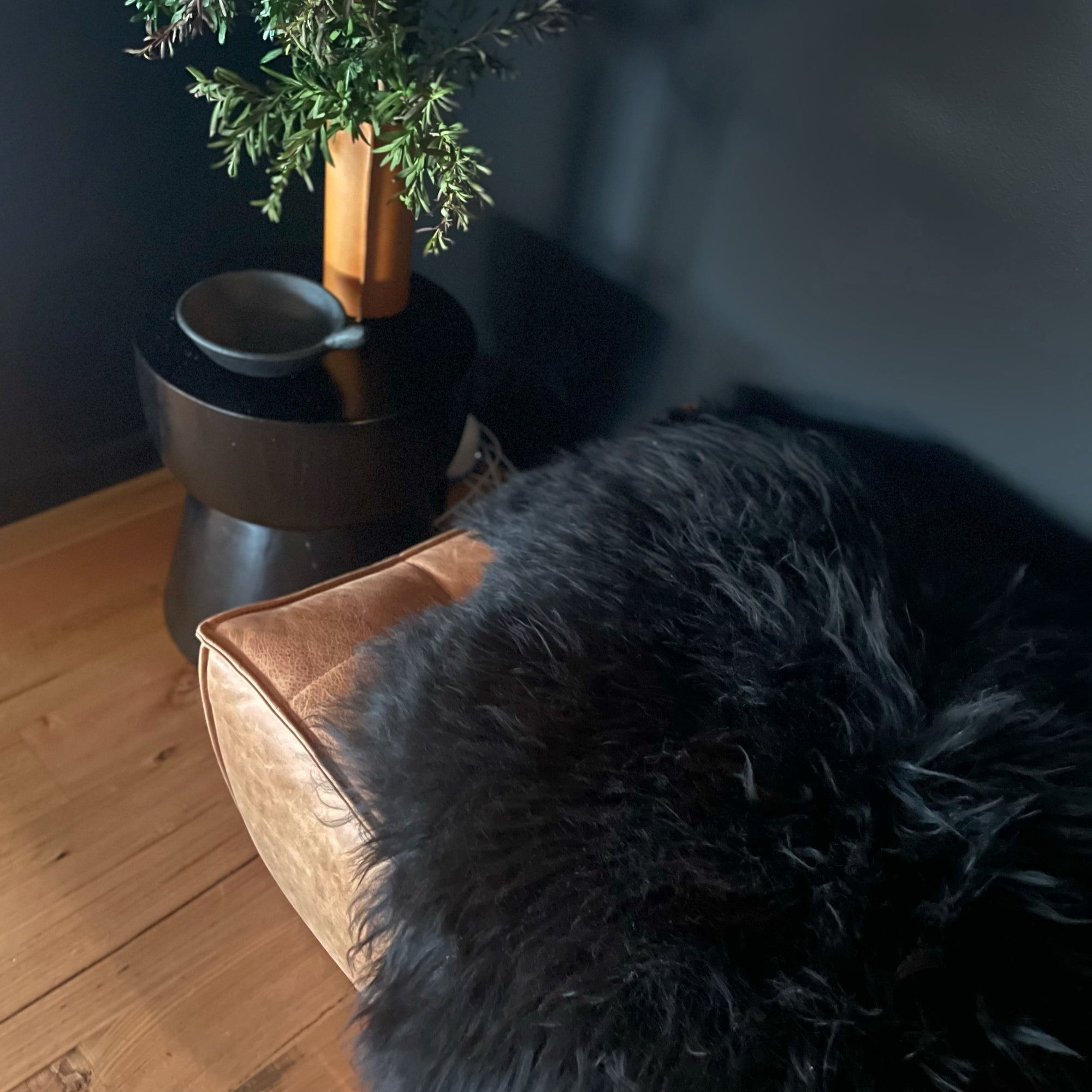 Icelandic Sheepskin Throw - Black/Brown