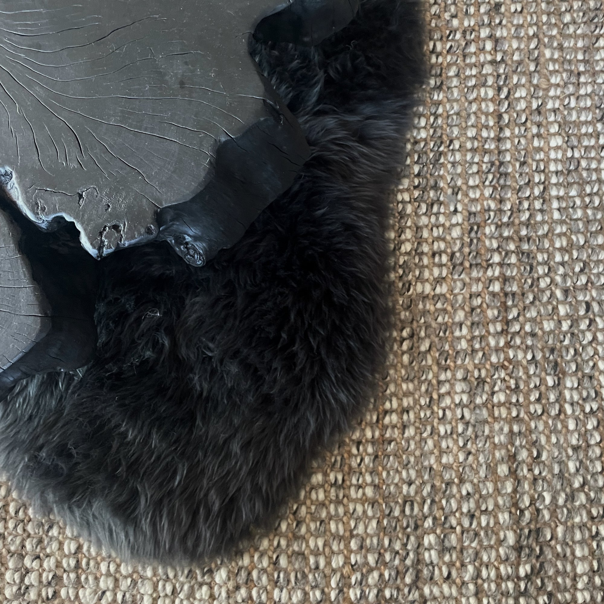 Genuine Australian Merino Sheepskin Floor Area Rug - Raven Black