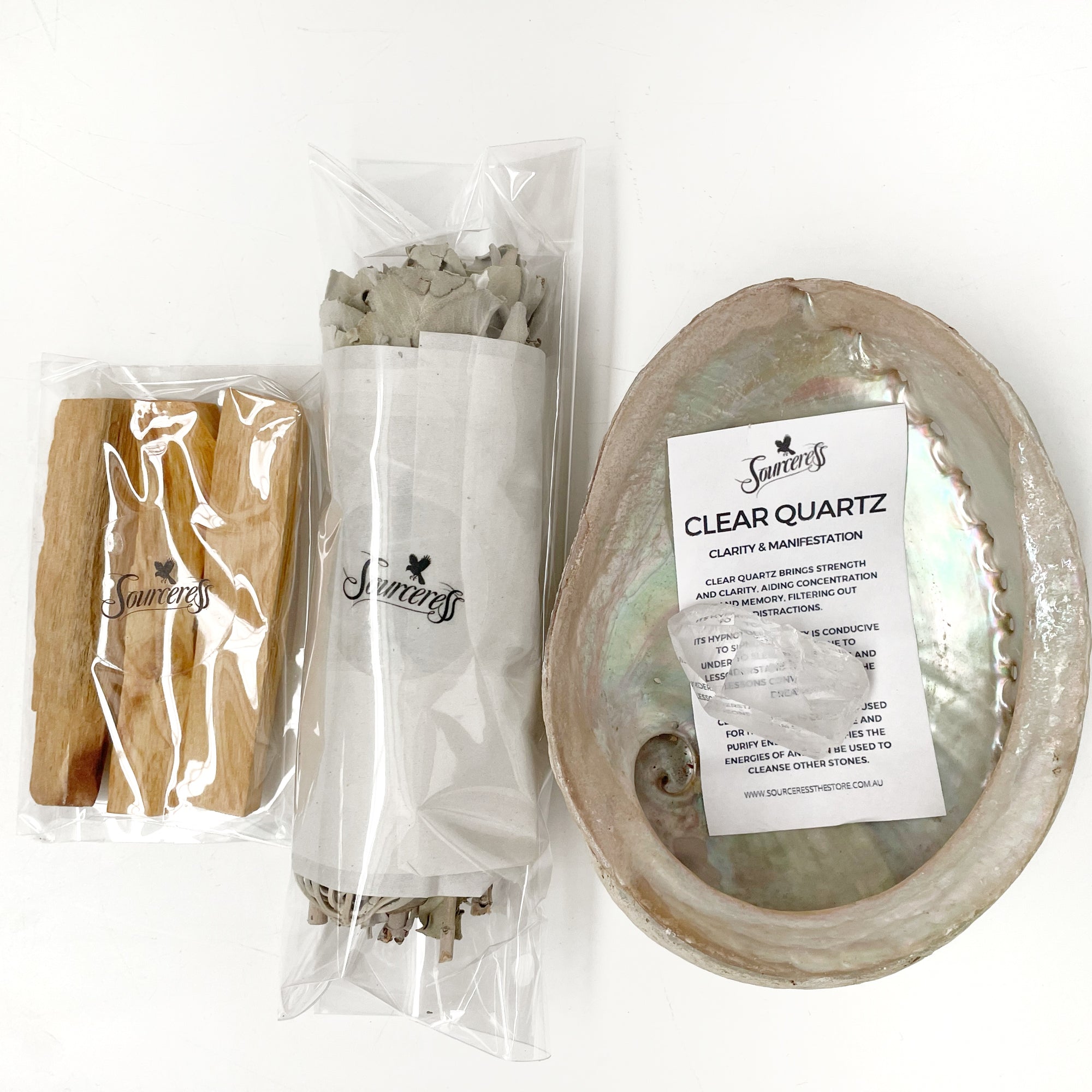 Space Cleansing Smudging & Crystal Starter Kit Large