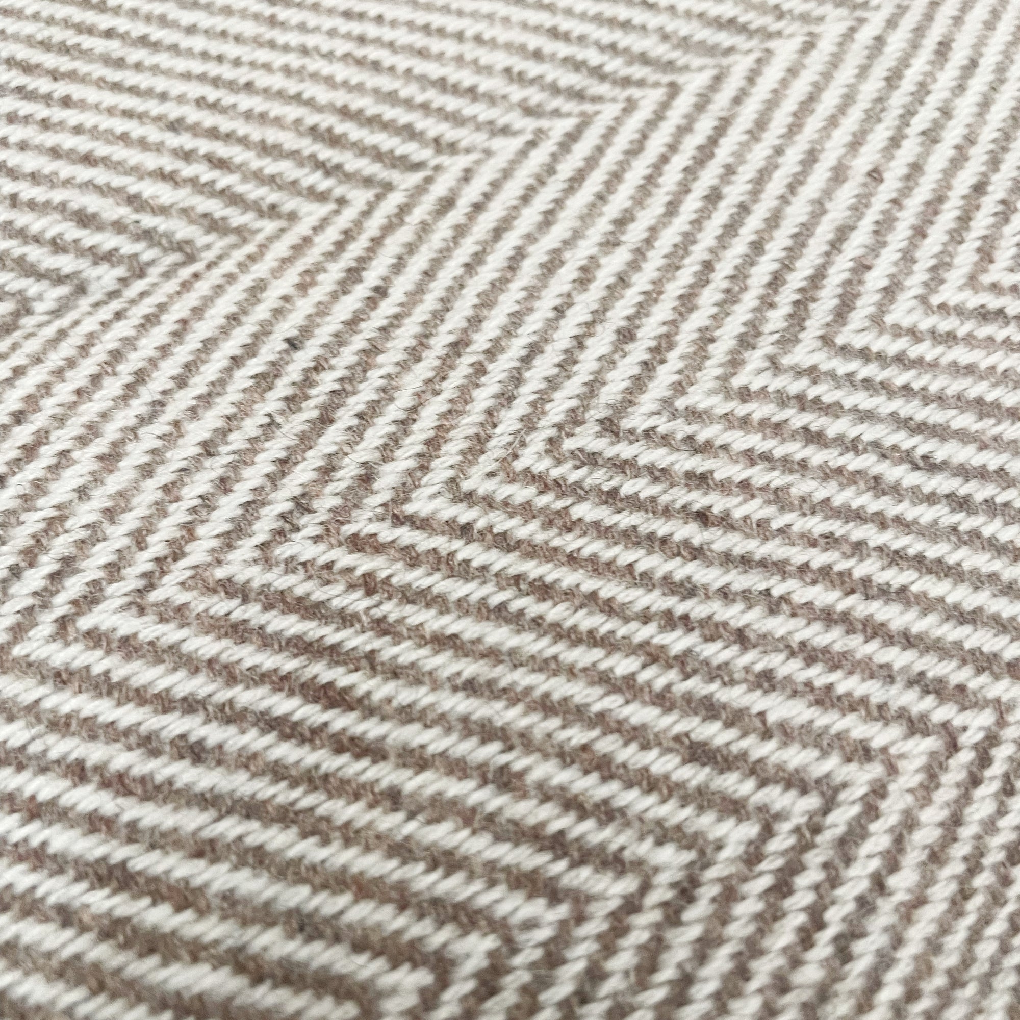 Double Size 100% Cashmere Throw Wrap - Chocolate Fine Herringbone