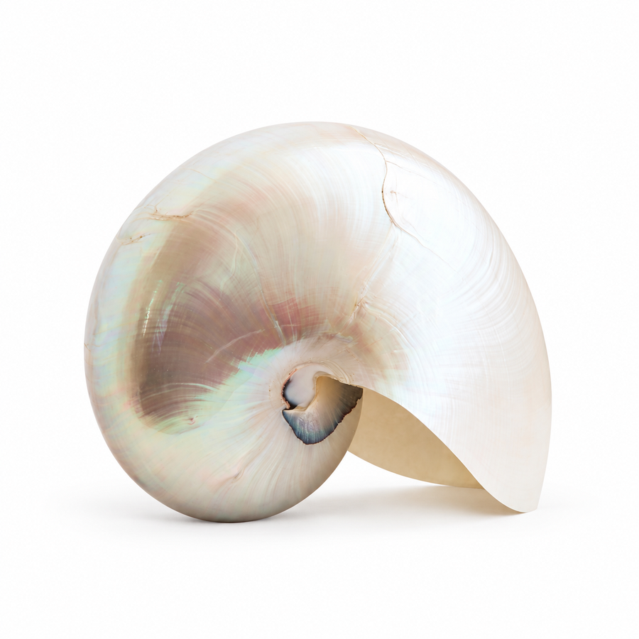 Real Rare Chambered Polished Pearl Nautilus Shell