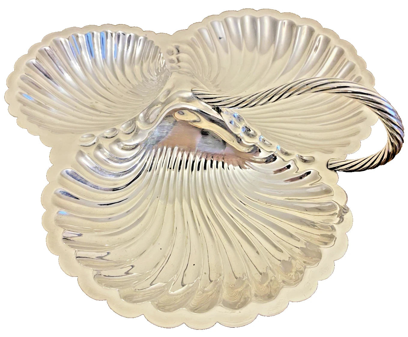 Vintage Silverware - Triple Shell Handled Serving Platter