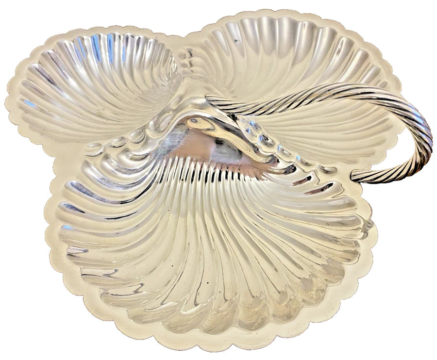 Vintage Silverware - Triple Shell Handled Serving Platter