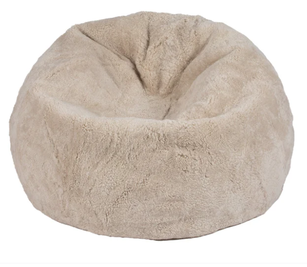 NEW!!! NZ Short Curly Short Wool Sheepskin Bean Bag - 2 colours