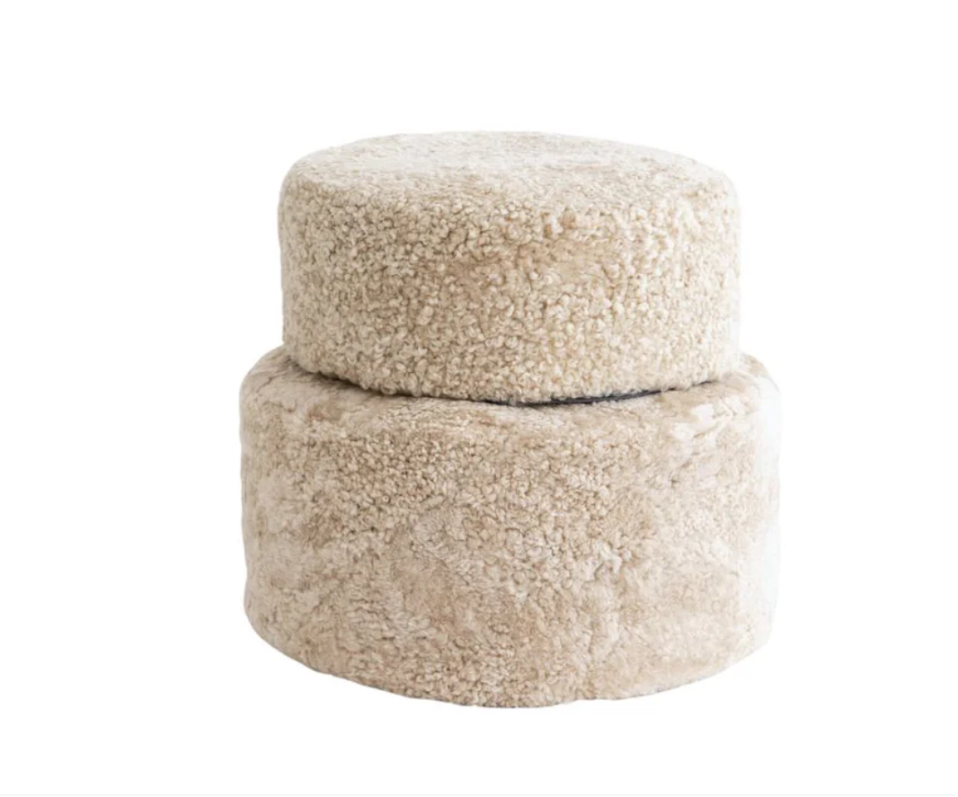 NEW!!! NZ Short Curly Short Wool Sheepskin Bean Bag - 2 colours