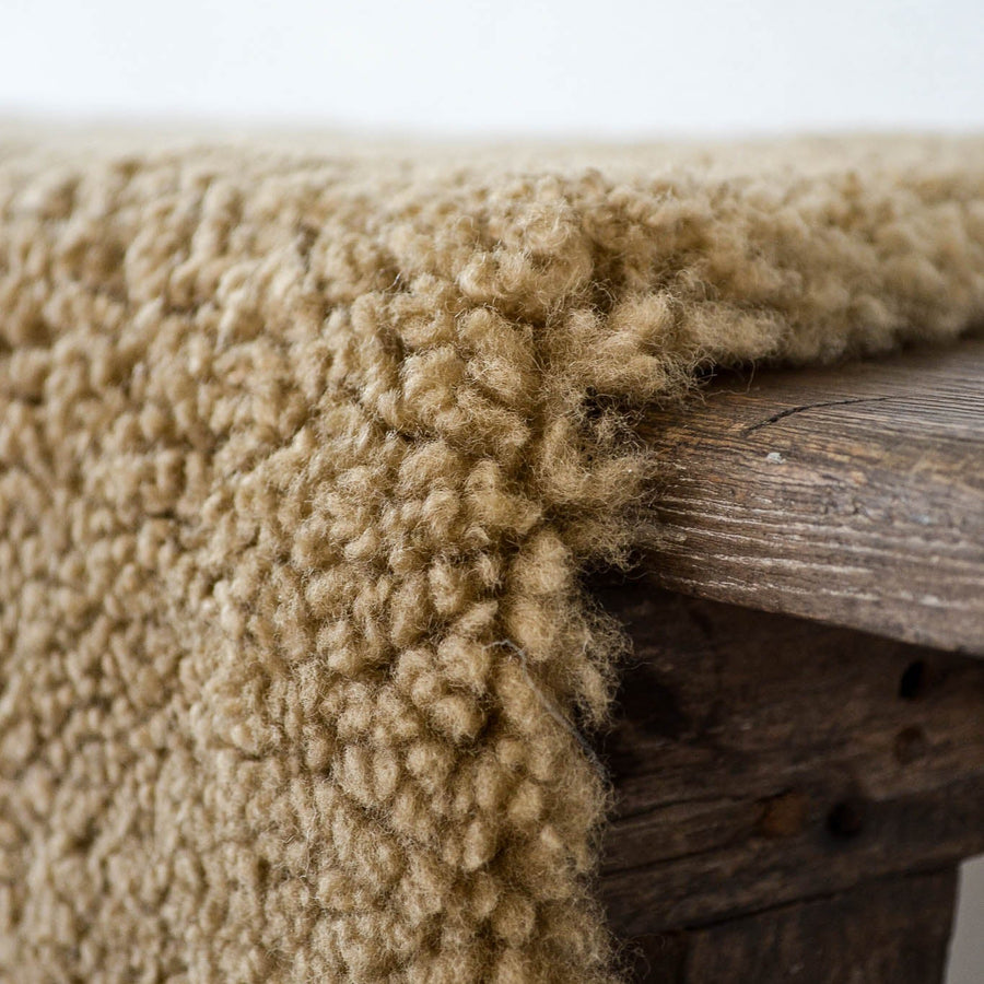 Shorn Wool Curly Shearling Sheepskin - Toffee