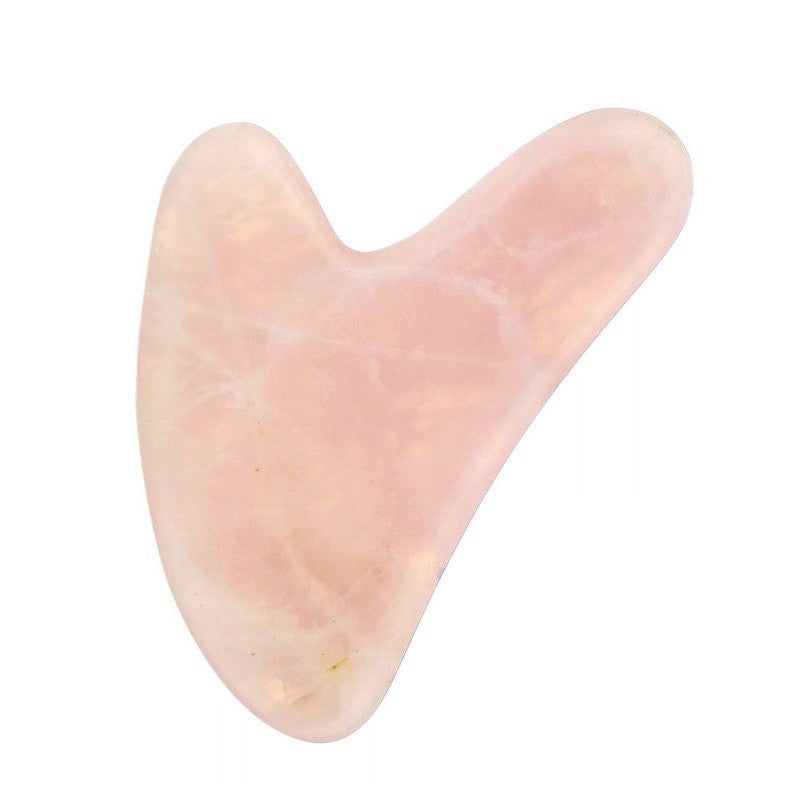 Rose Quartz Gua Sha Face Scraping Contour Stone