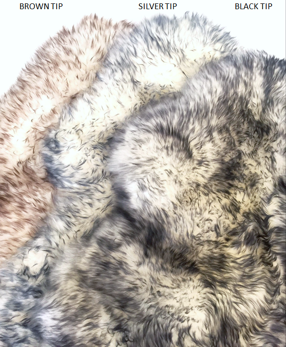 Genuine Australian Merino Sheepskin Floor Area Rug - Black Tip