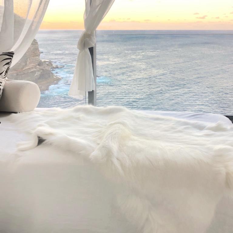 Reindeer Throw Blanket Rug - Natural Albino