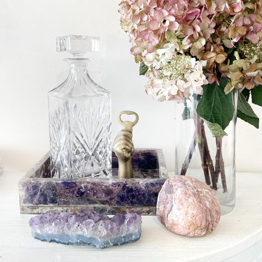 Amethyst Crystal Stone Tray