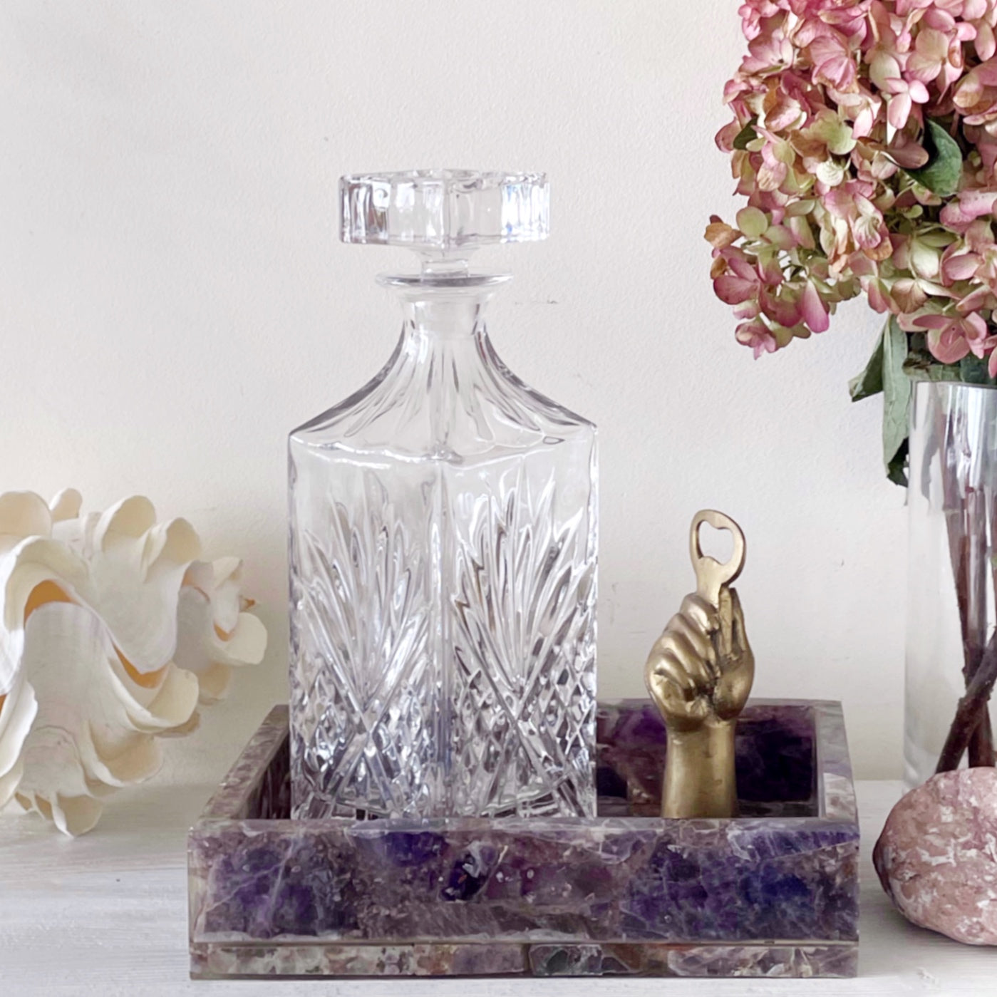 Amethyst Crystal Stone Tray