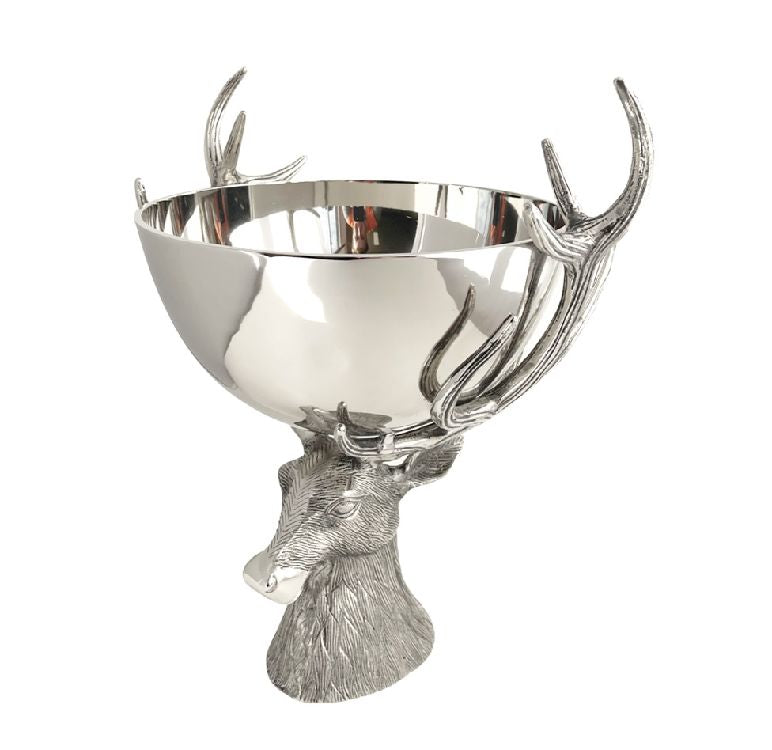 Champagne Bucket Wine Cooler on Deer & Antler Pedestal