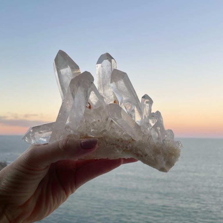 Feature Piece: Clear Quartz Cluster II - Crown Formation
